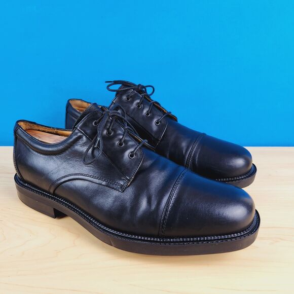 Bostonian Strada First flex Mens Size 13 Shoes Italy Derby Black Leather Cap toe main image 7